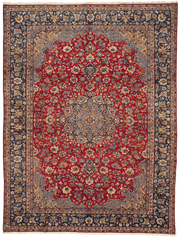 Tapis Nadjafabad persan fait main en laine – vue de face, 390 × 300 cm – Baba Rug, Paris
