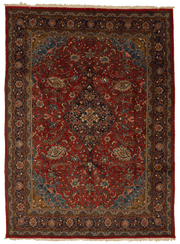 Tapis persan Kashan en laine nouée main, grand format 340x250 cm, boutique Baba Rug à Paris 12