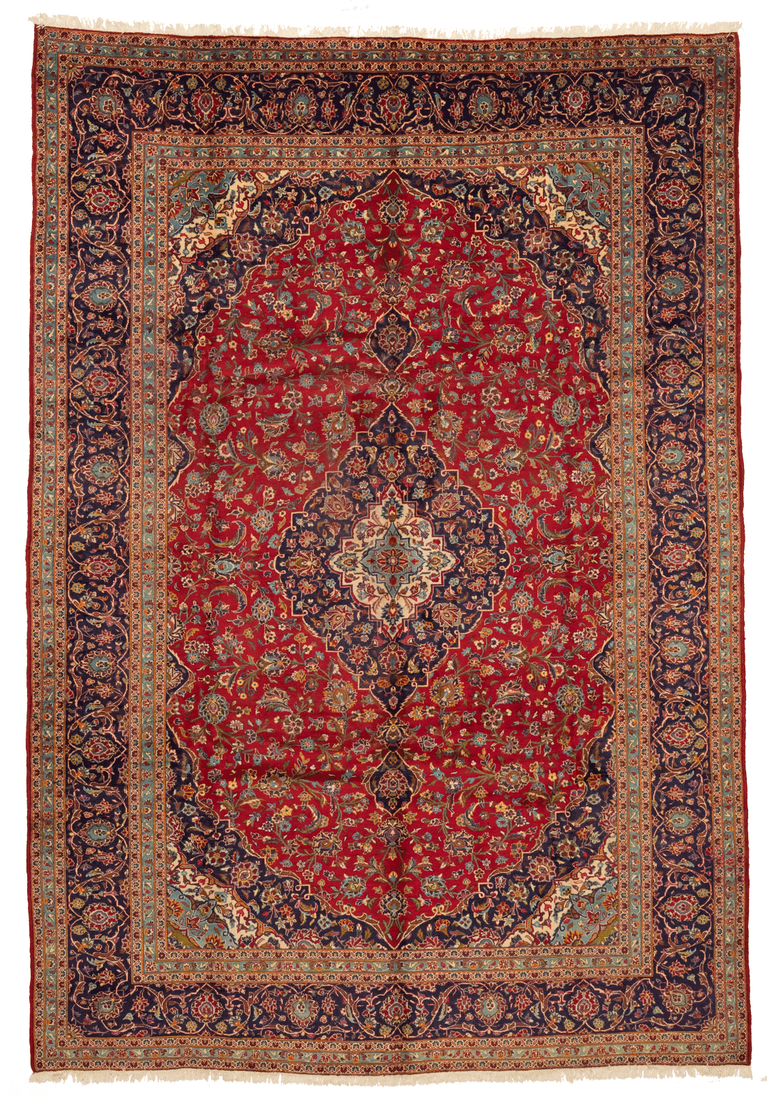 Tapis persan Kashan en laine nouée main, grand format 430x300 cm, boutique Baba Rug à Paris 12
