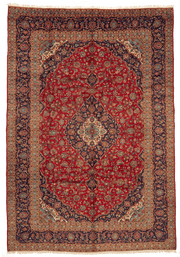 Tapis persan Kashan en laine nouée main, grand format 430x300 cm, boutique Baba Rug à Paris 12