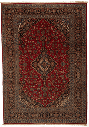 Tapis persan Kashan d’Iran en laine nouée main, grand format 370x261 cm, boutique Baba Rug à Paris 12