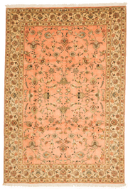 Tapis persan Tabriz en laine et soie nouée main, format 300x210 cm, boutique Baba Rug à Paris 12