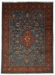 Tapis Sarough persan fait main en laine – vue de face, 374 × 272 cm – Baba Rug, Paris
