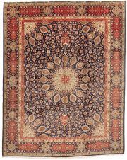 Tapis Tabriz persan fait main en laine – vue de face, 390 × 300 cm – Baba Rug, Paris
