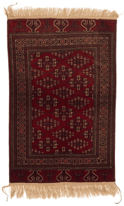 Tapis Yomut en laine nouée main, format 188x111 cm, boutique Baba Rug à Paris 12